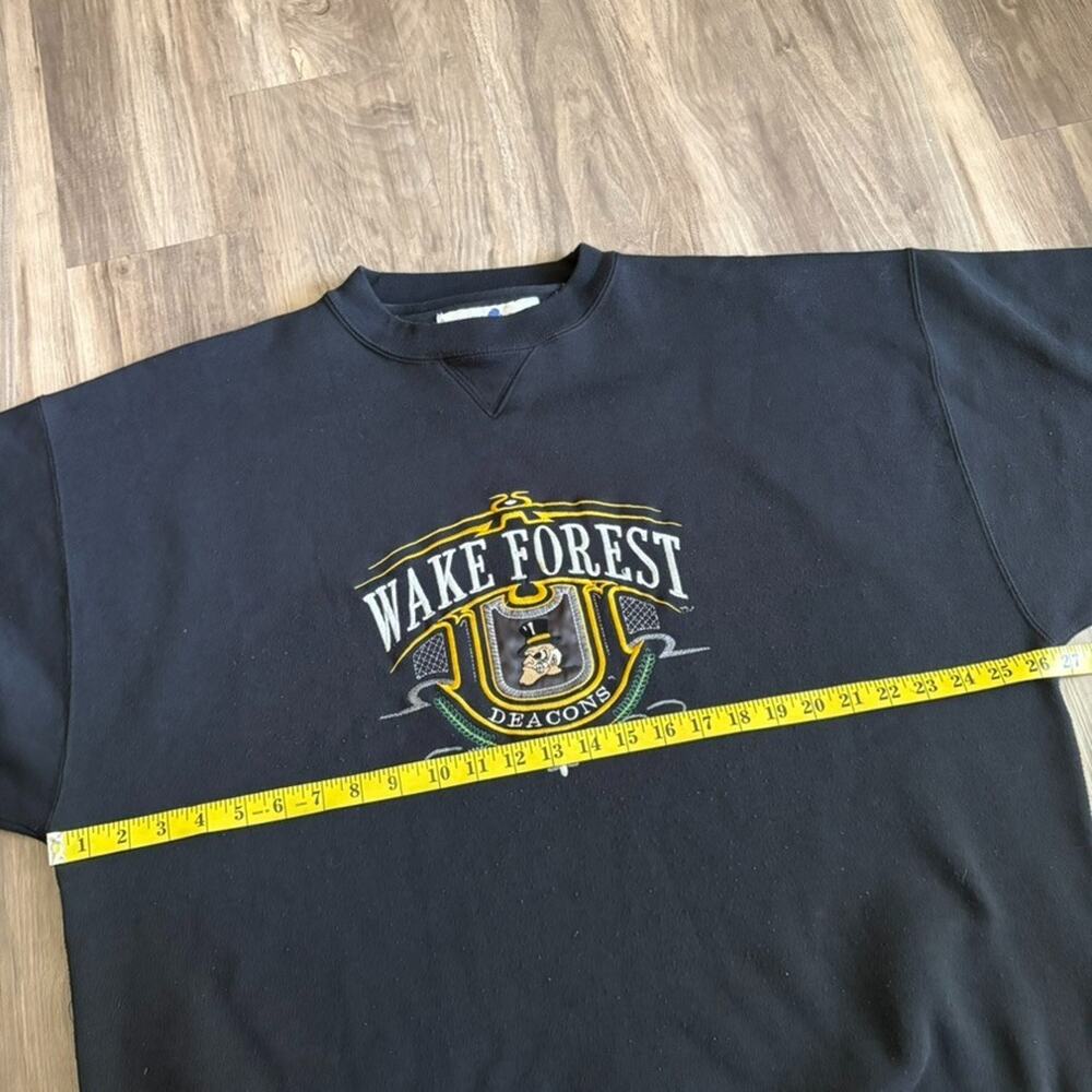 Vintage Wake Forest University Crewneck Sweatshirt Men's Size 2XL 1990s WFU - Picture 4 of 8